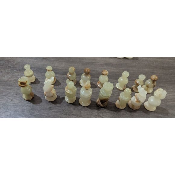 Handcrafted Marble Chess Set 32 Pieces Ornate Design Board Game Decor no board - Picture 3 of 16